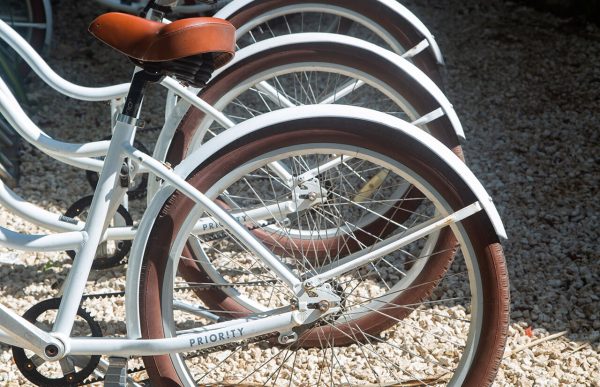 mayakoba bikes stationed for guest use