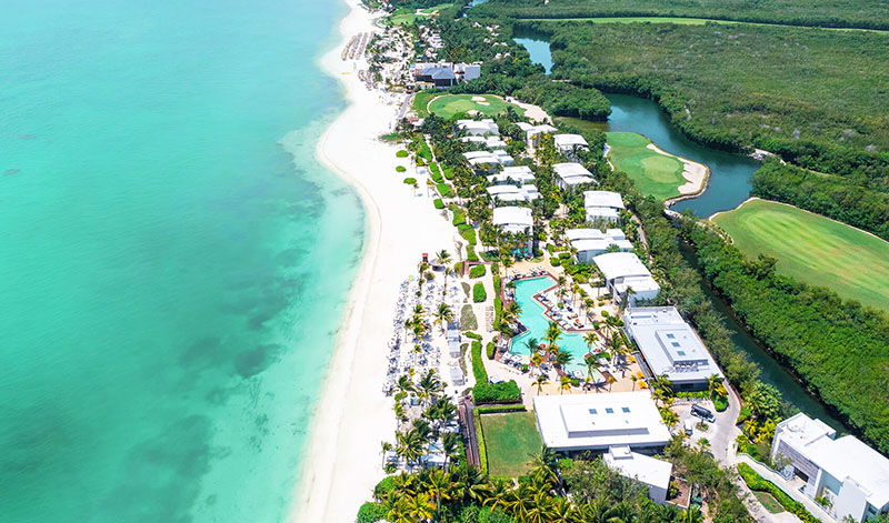 andaz mayakoba caribbean beachfront with pool and dining